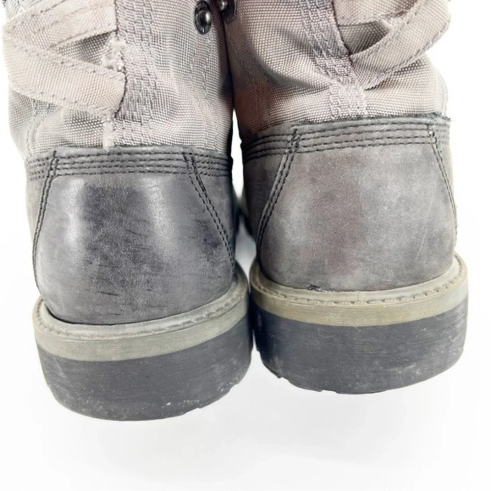 Timberland Roll Top Quilted‎ Gray Boot Size 6